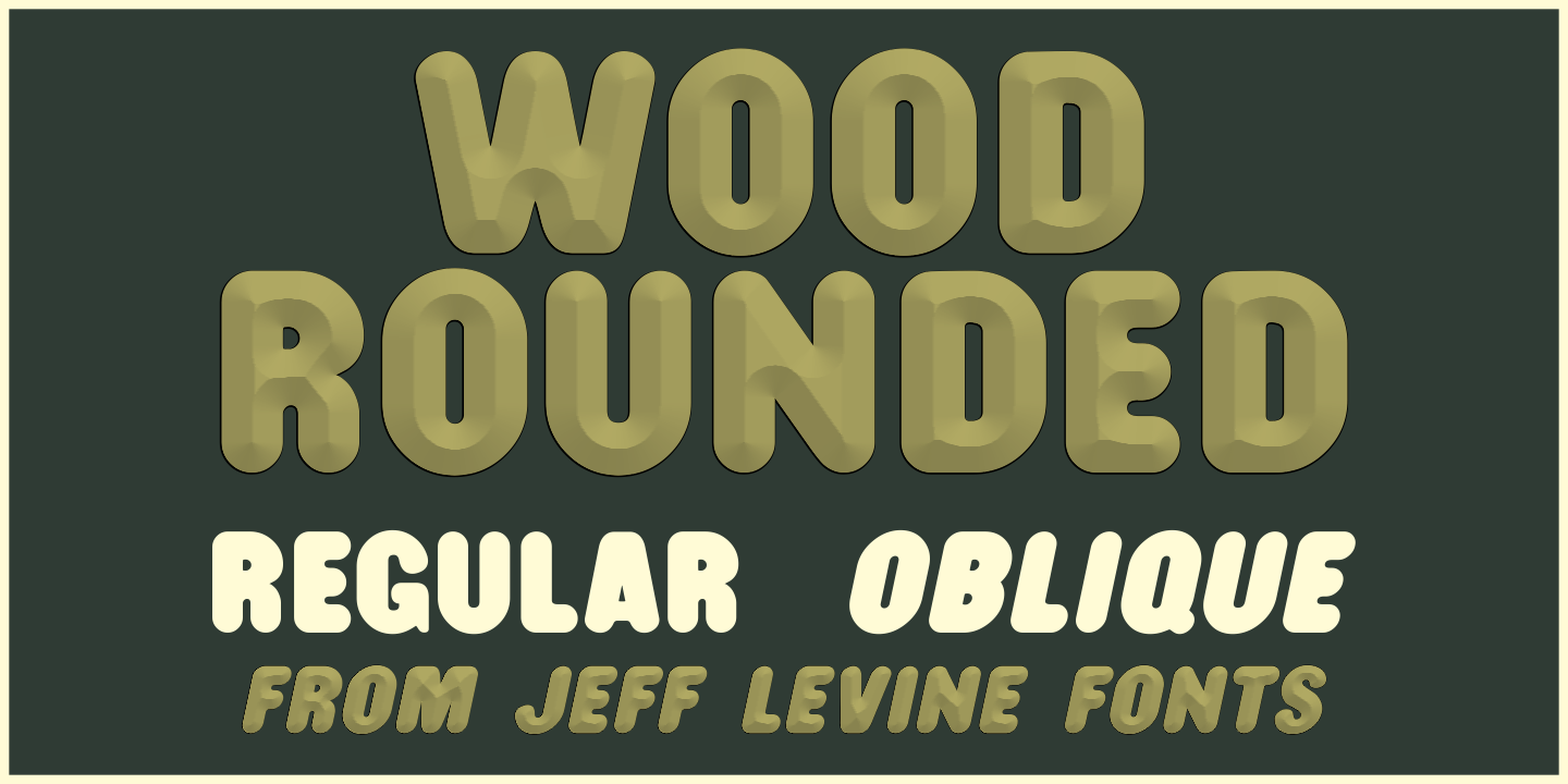 Пример шрифта Wood Rounded JNL #1